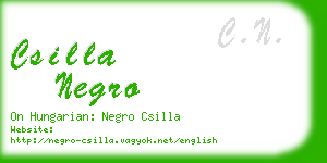 csilla negro business card